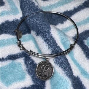 Alex and Ani Silver Initial Charm Bracelet